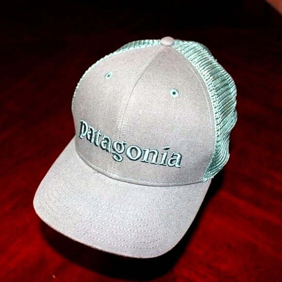 Patagonia Sage Green Trucker Hat - Snapback Mesh Cap - Embroidered Logo - NWOT - Picture 2 of 8